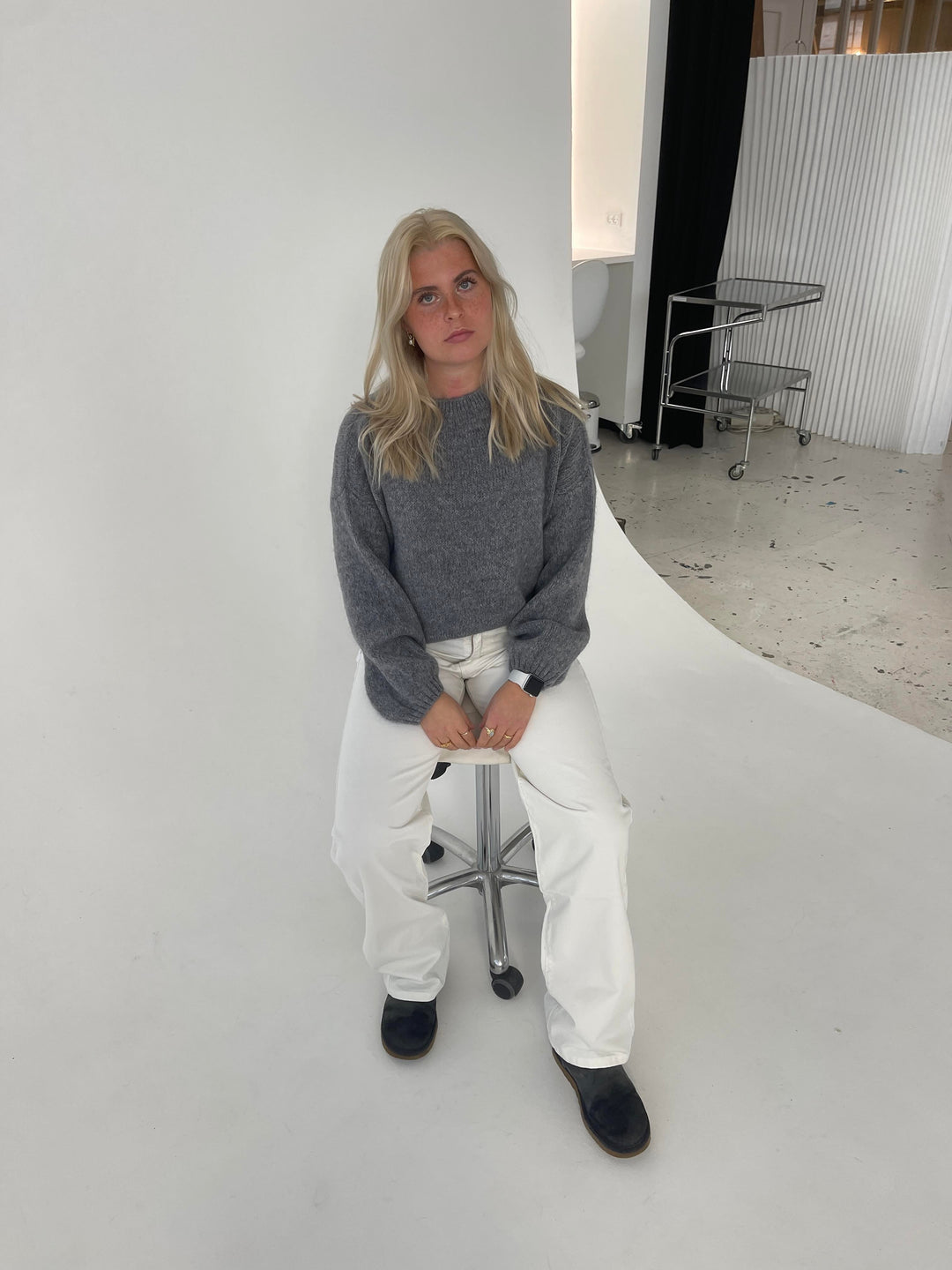 Soft Women's Sweater with Loose Fit - Aurena-Blue-XS/S-Nora Luxe