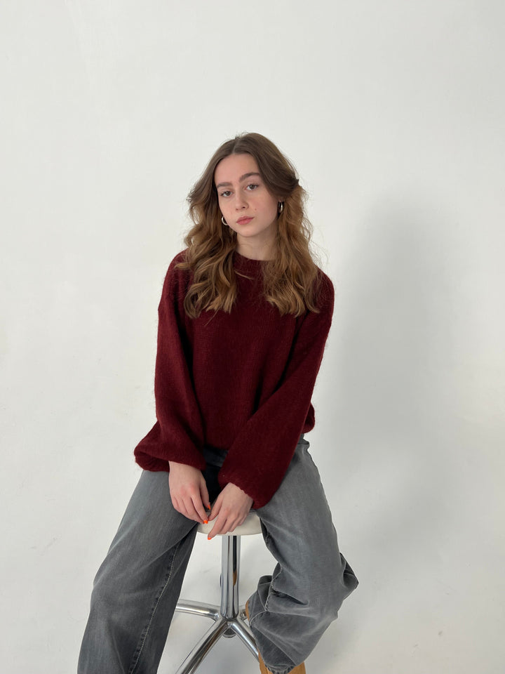 Soft Women's Sweater with Loose Fit - Aurena-Blue-XS/S-Nora Luxe