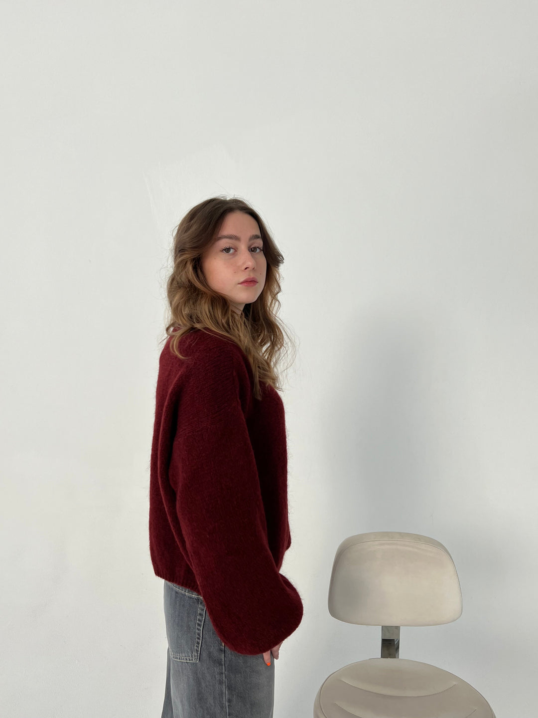 Soft Women's Sweater with Loose Fit - Aurena-Blue-XS/S-Nora Luxe