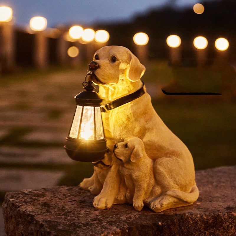 Solar Dog Figurine with LED Lighting - LumiPup-Labrador-Nora Luxe