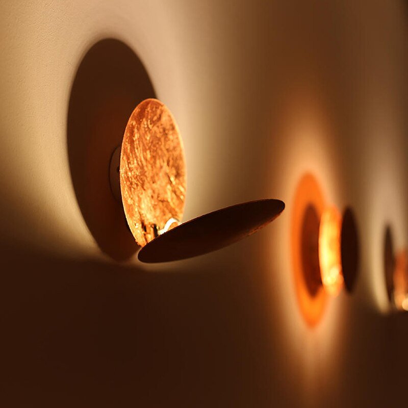 Solar Eclipse Wall Lamp - Solaris-Gold-7.87 inches-Nora Luxe