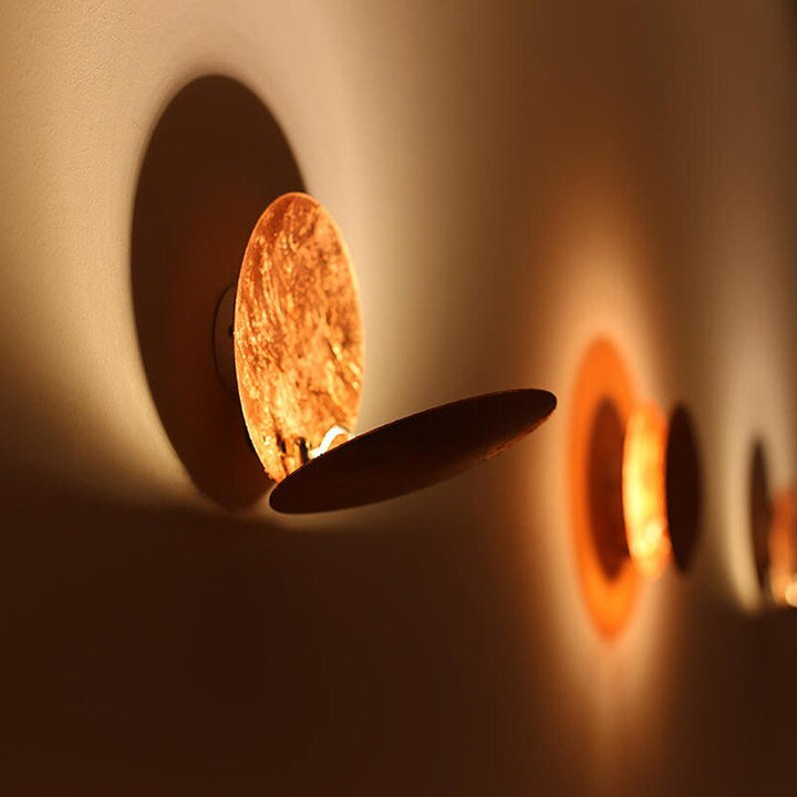 Solar Eclipse Wall Lamp - Solaris-Gold-7.87 inches-Nora Luxe