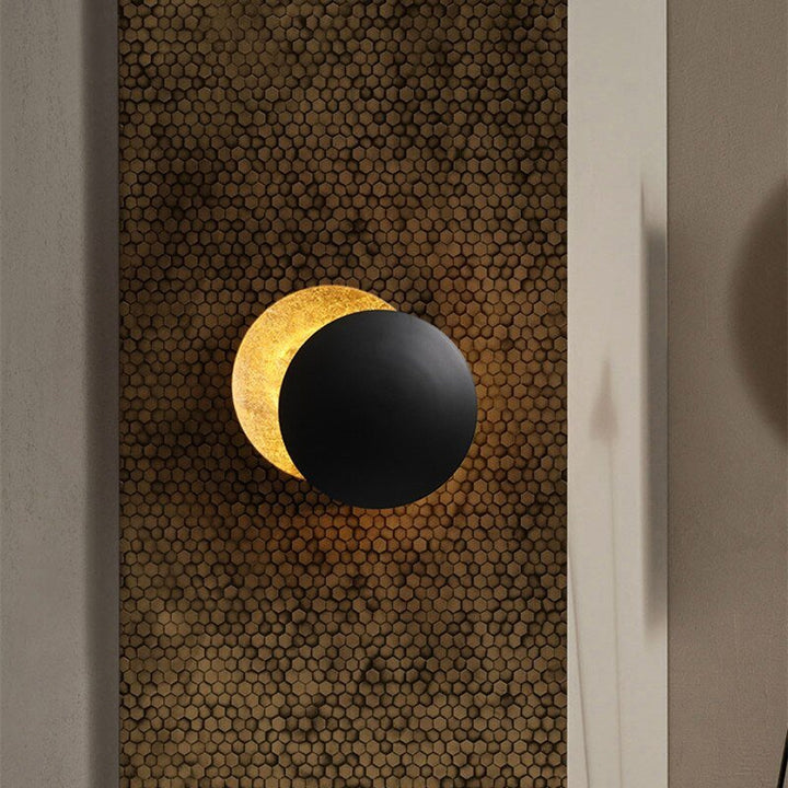Solar Eclipse Wall Lamp - Solaris-Gold-7.87 inches-Nora Luxe