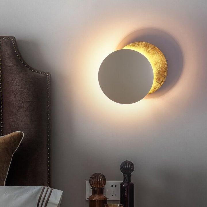 Solar Eclipse Wall Lamp - Solaris-Gold-7.87 inches-Nora Luxe