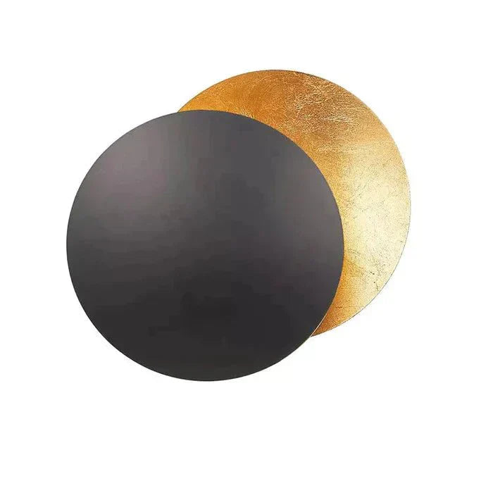 Solar Eclipse Wall Lamp - Solaris-Gold/Black-7.87 inches-Nora Luxe