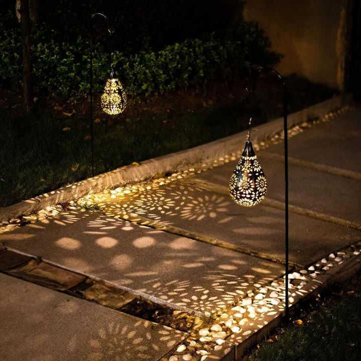 Solar Energy Outdoor Hanging Lamp - LumaBright-Nora Luxe