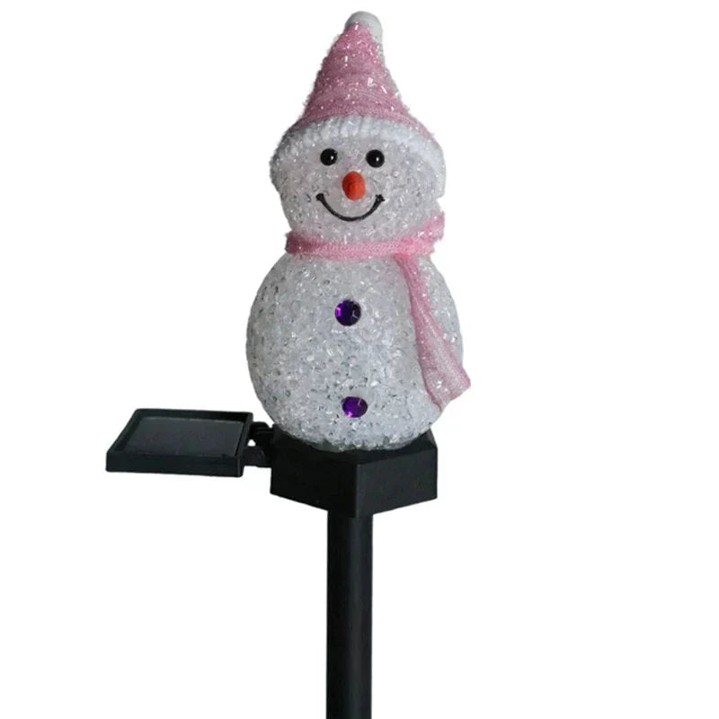 Solar Energy Snowman Lamp - SolarSnow-Pink (Buy 1 Get 1 Free)-Nora Luxe