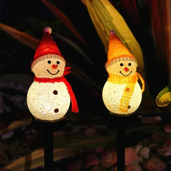 Solar Energy Snowman Lamp - SolarSnow-Red (1+1 Free)-Nora Luxe