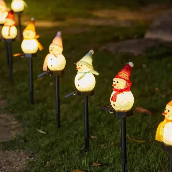 Solar Energy Snowman Lamp - SolarSnow-Red (1+1 Free)-Nora Luxe