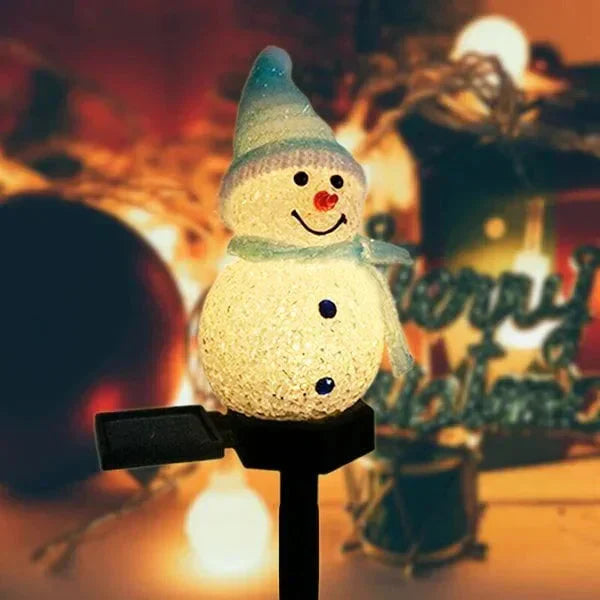 Solar Energy Snowman Lamp - SolarSnow-Red (1+1 Free)-Nora Luxe