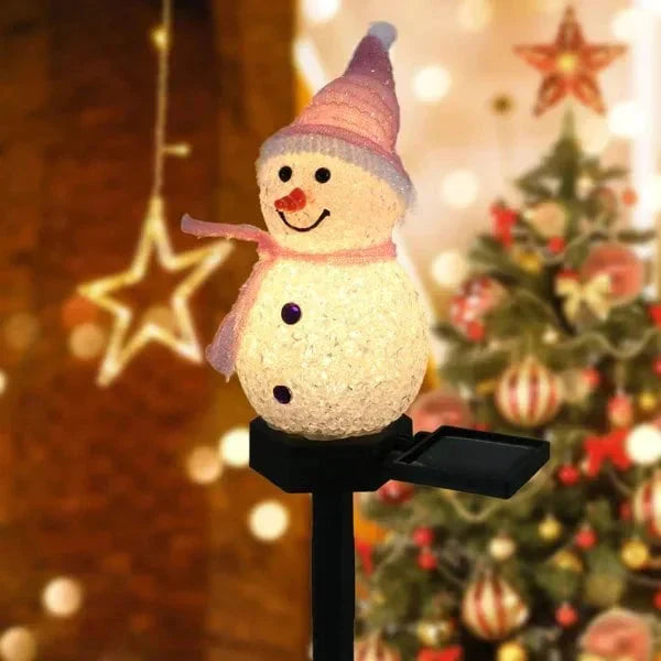 Solar Energy Snowman Lamp - SolarSnow-Red (1+1 Free)-Nora Luxe