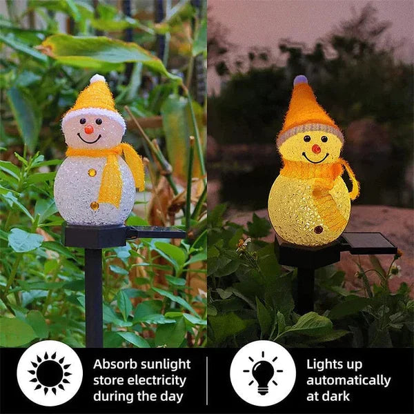 Solar Energy Snowman Lamp - SolarSnow-Red (1+1 Free)-Nora Luxe