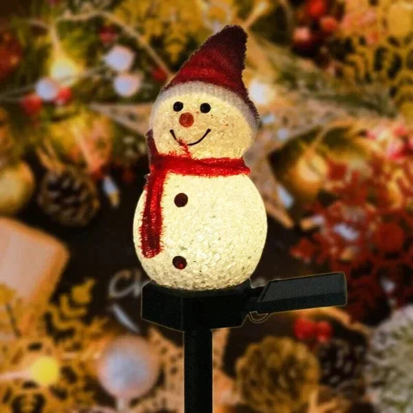 Solar Energy Snowman Lamp - SolarSnow-Red (1+1 Free)-Nora Luxe