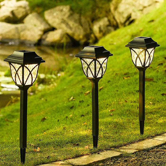 Solar Garden Lighting with Natural Enchantment - LunaGlow-White-B 300MAH-Nora Luxe