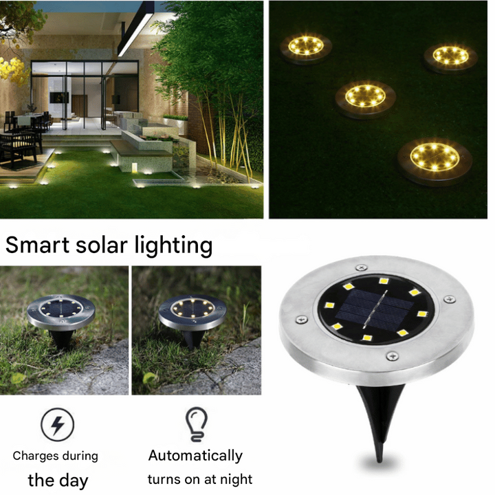 Solar Ground Spot Light for Outdoors – SunHalo-4 Lights-Nora Luxe