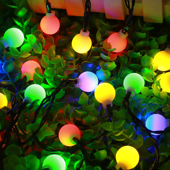 Solar-Powered Festive Lighting - SolarGlow-Warm wit-5M 20LEDS-Nora Luxe