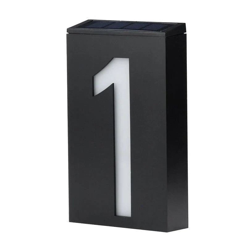 Solar-powered House Number - SolarSign-1-The Livary