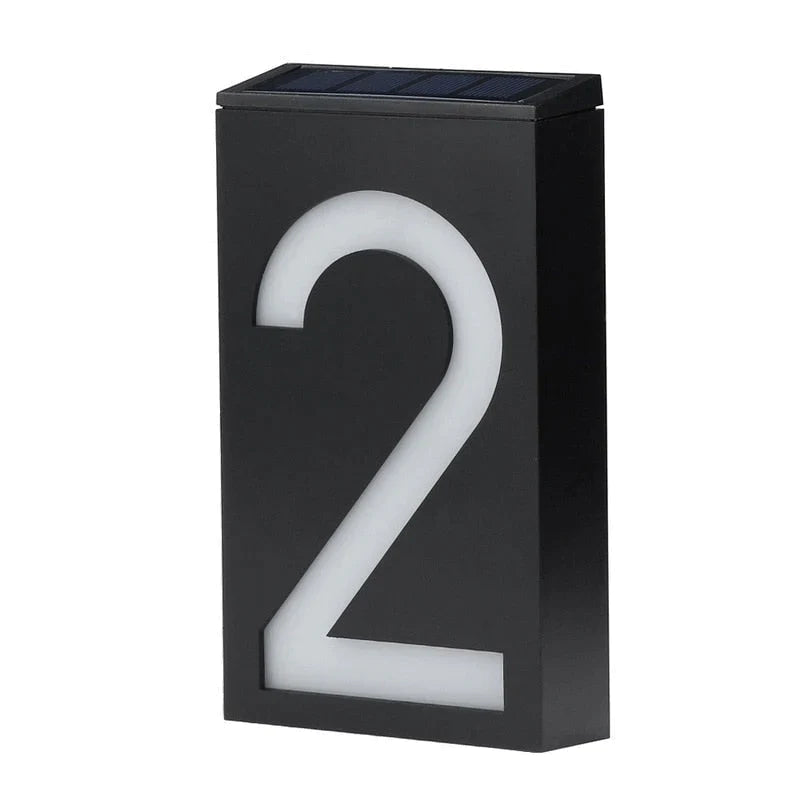 Solar-powered House Number - SolarSign-2-The Livary