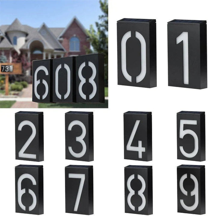 Solar-powered House Number - SolarSign-3-The Livary