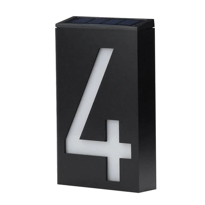 Solar-powered House Number - SolarSign-4-The Livary