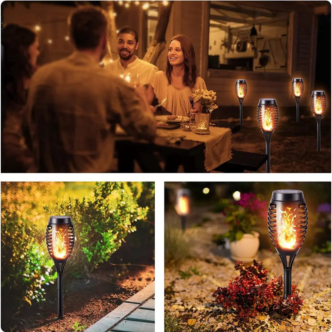 Solar-powered LED Torches - SolarFlame-1 piece-Nora Luxe