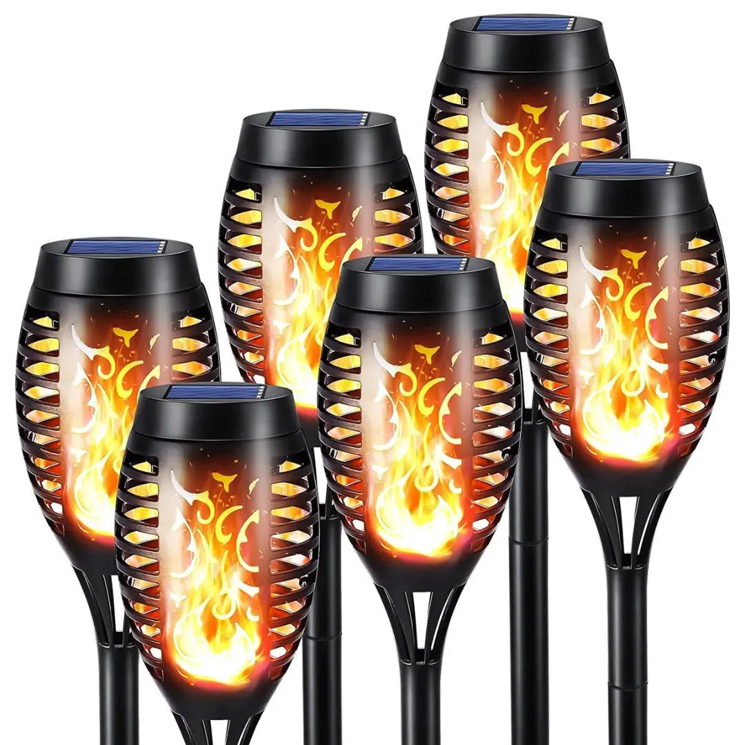 Solar-powered LED Torches - SolarFlame-1 piece-Nora Luxe