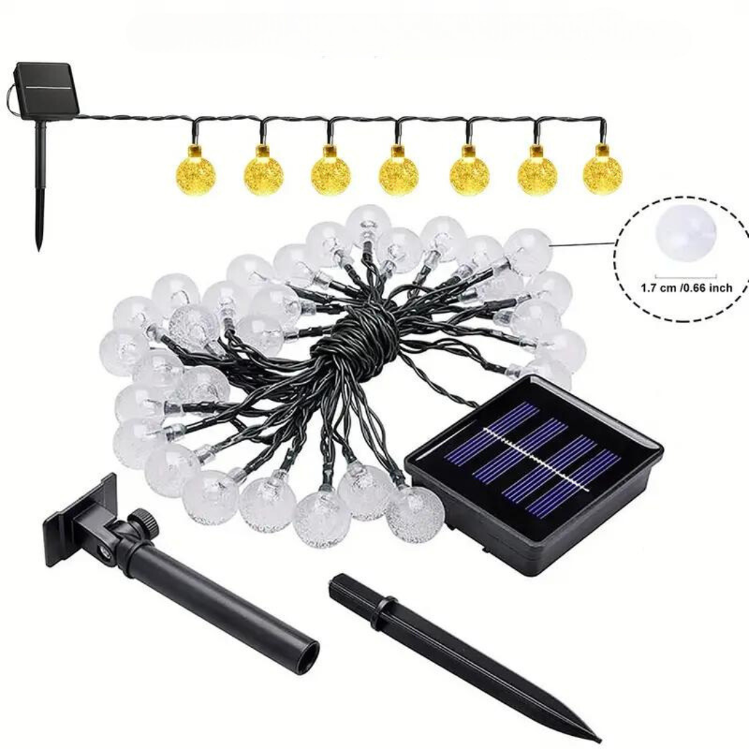 Solar String Lights for Outdoors - EcoGlow-5 Metres - 20 Lights-Nora Luxe
