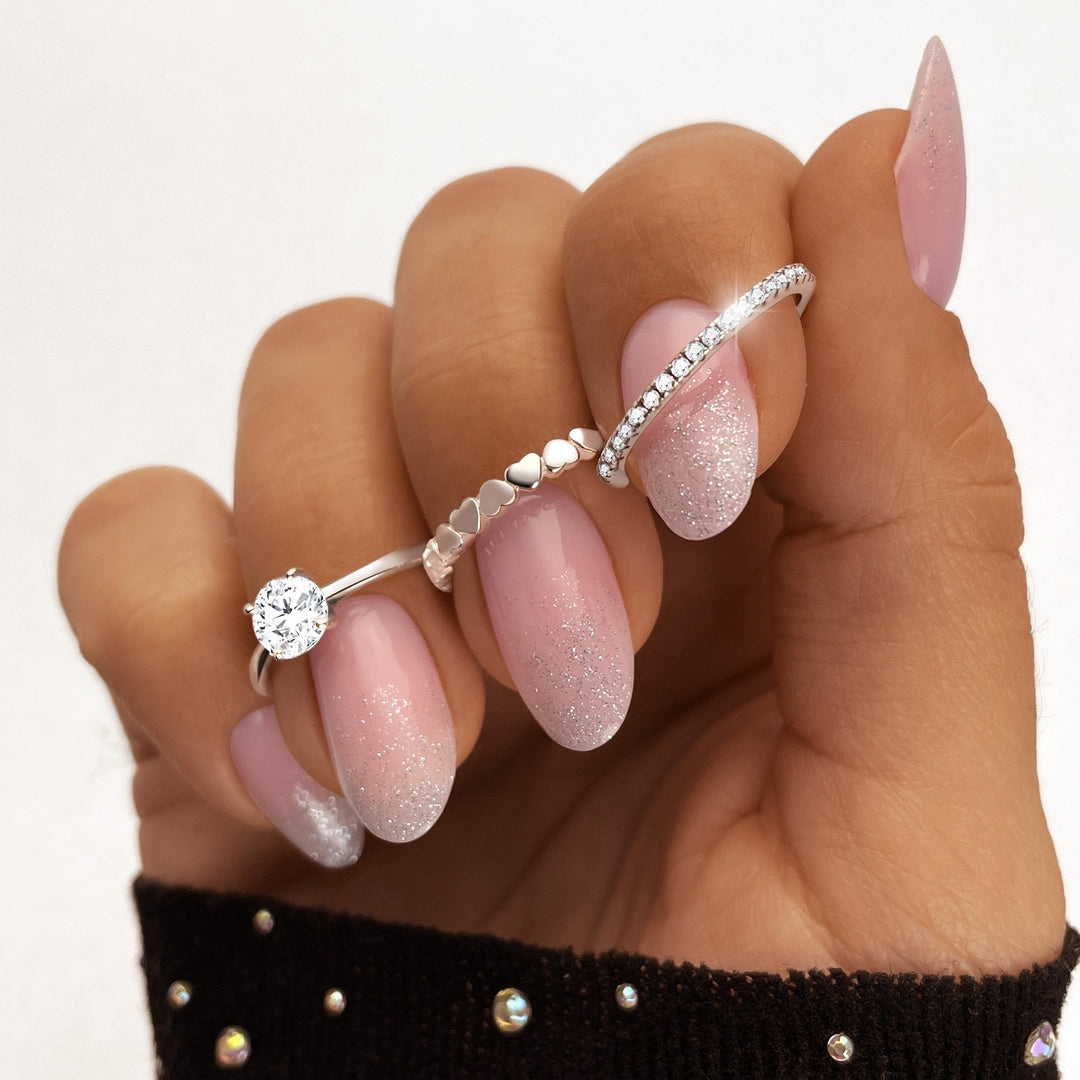 Solitaire Zirkonia Ring - Elena-Silver-5-Nora Luxe