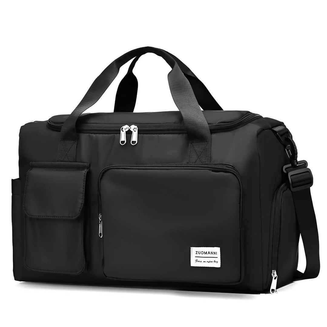 Spacious Waterproof Luxury Travel Bag - JetSet-Black-Nora Luxe