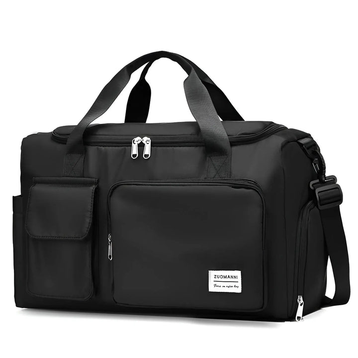 Spacious Waterproof Luxury Travel Bag - JetSet-Black-Nora Luxe