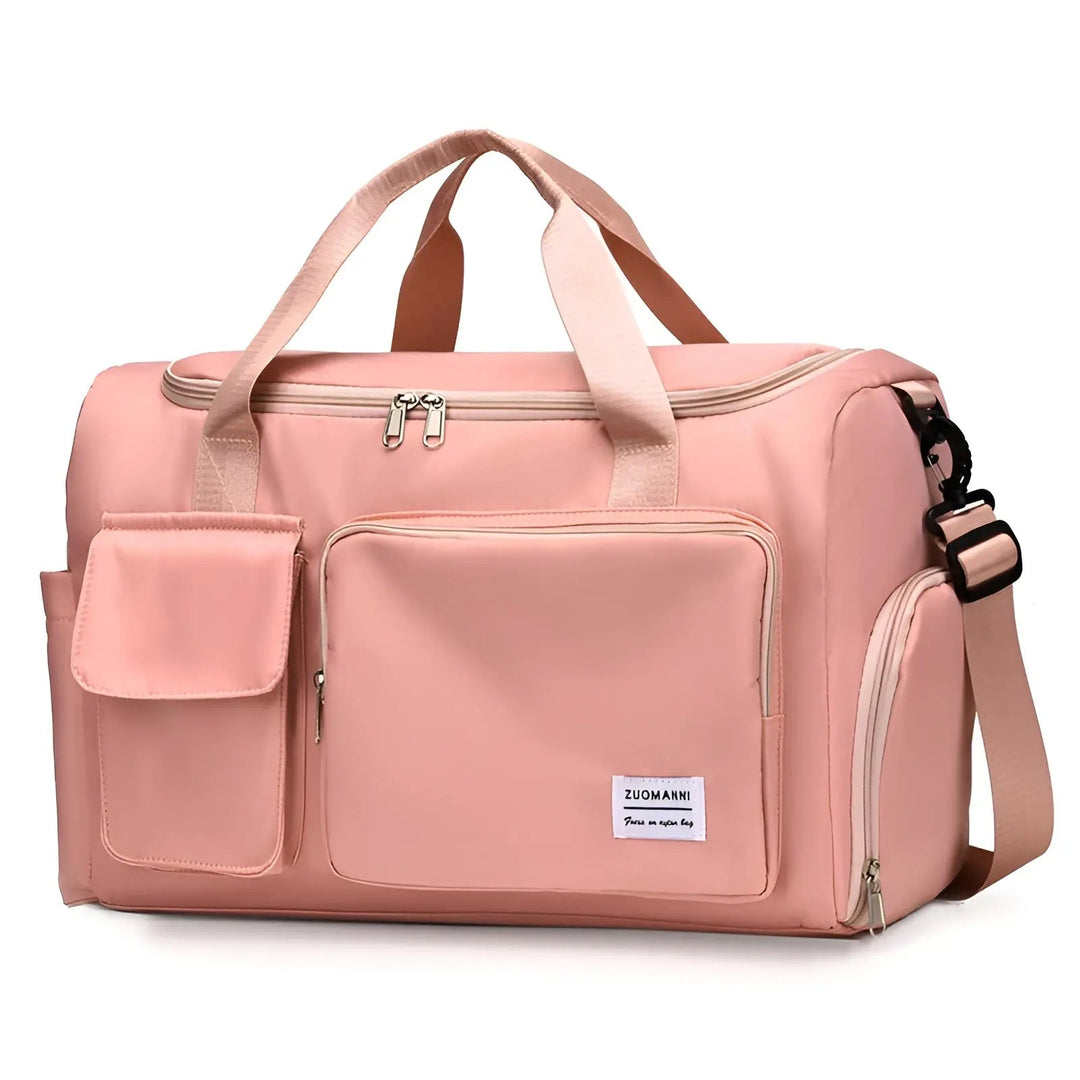 Spacious Waterproof Luxury Travel Bag - JetSet-Pink-Nora Luxe