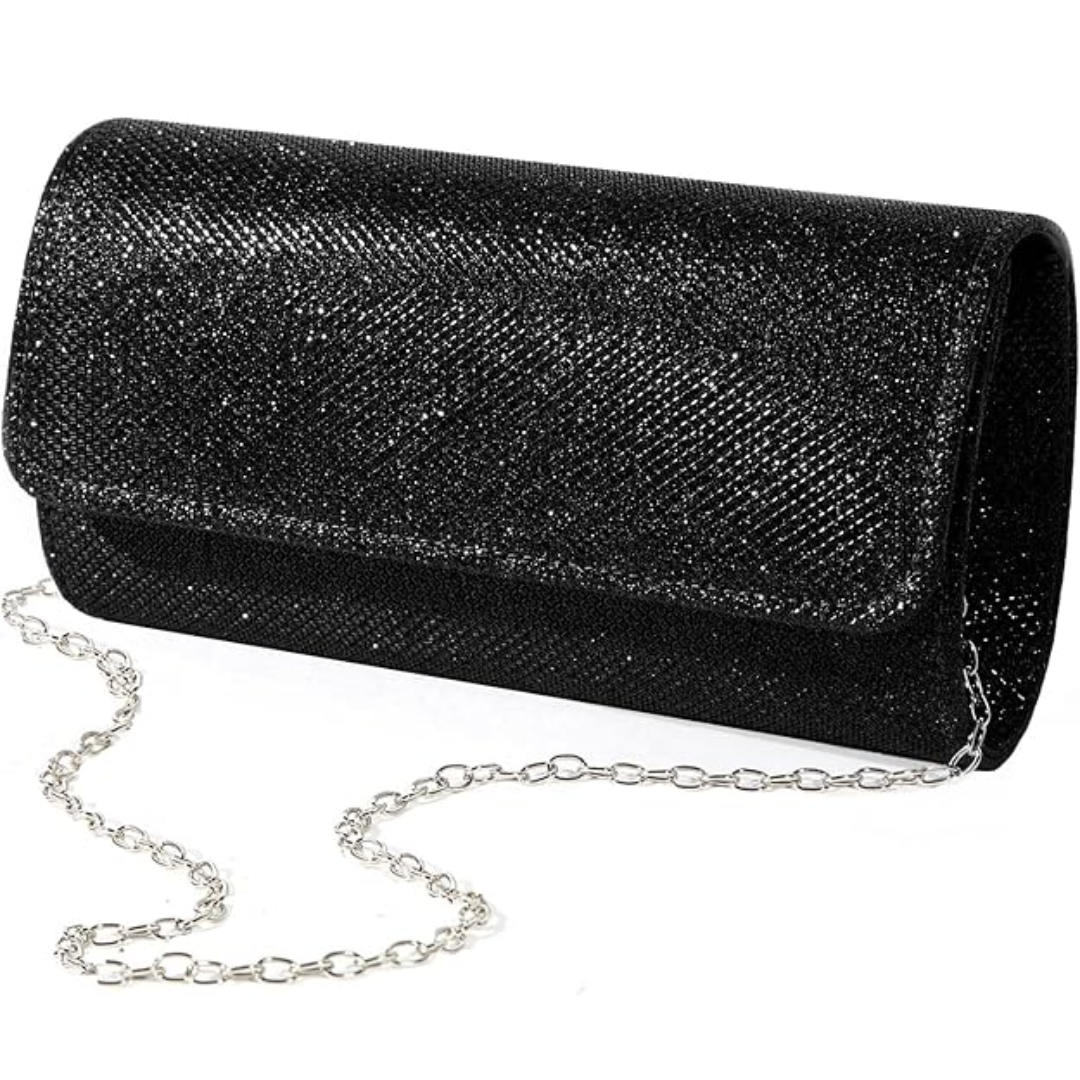 Sparkle Clutch – Ramona-Black-Nora Luxe