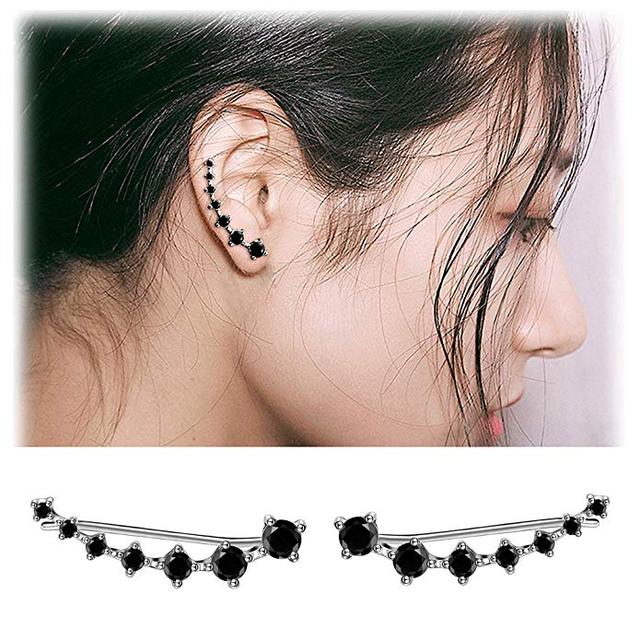 Sparkling Dangle Earrings-Silver-Nora Luxe
