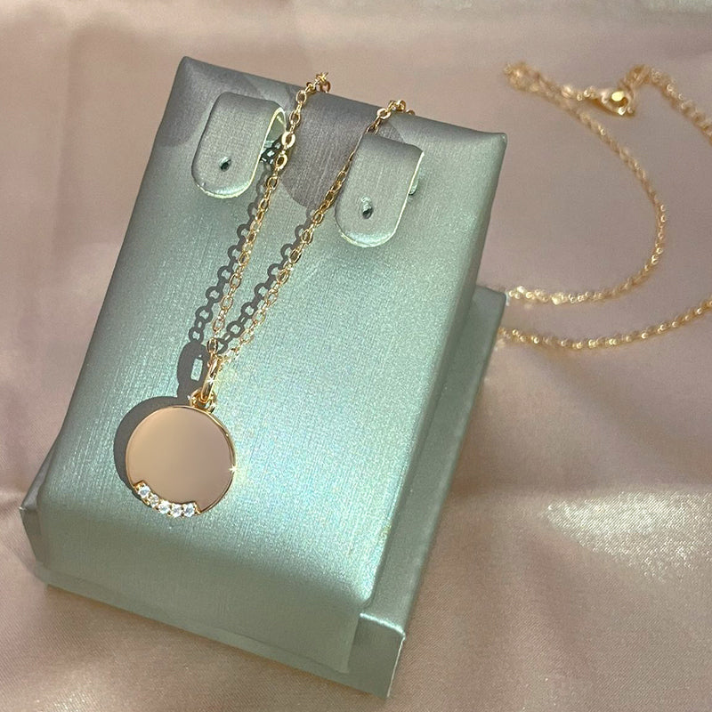 Sparkling Dangle Necklace | Hot Charm Jewellery-White zircon-45cm-Nora Luxe