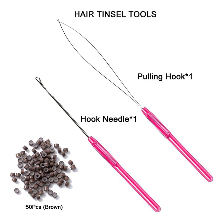 Sparkling Hair Tinsel Kit – Strands of Glitter-Gold-Nora Luxe