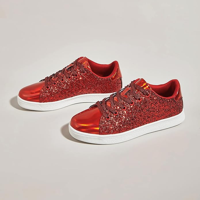 Sparkling Lace-Up Fashion Ladies Sneakers - Xenia-Gold-3.0-Nora Luxe