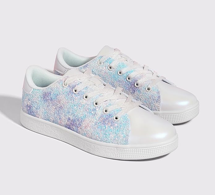 Sparkling Lace-Up Fashion Ladies Sneakers - Xenia-Gold-3.0-Nora Luxe