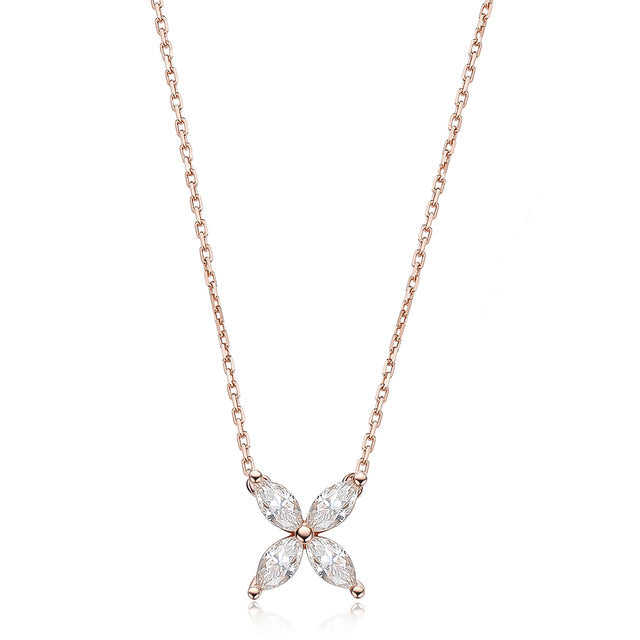 Sparkling Moissanite Eye Necklace | Full Cut Jewellery-Blue-Nora Luxe