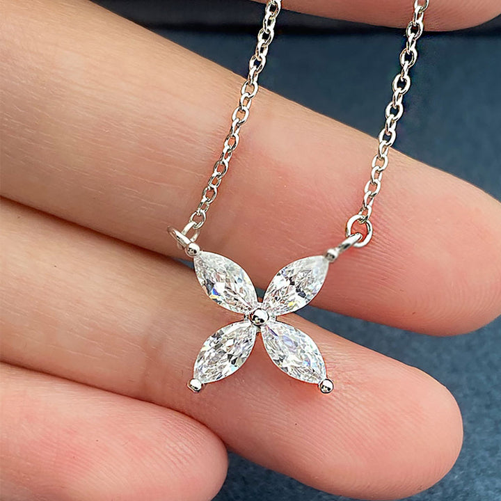 Sparkling Moissanite Eye Necklace | Full Cut Jewellery-Yellow-Nora Luxe