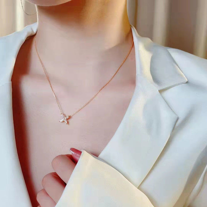 Sparkling Moissanite Eye Necklace | Full Cut Jewellery-Yellow-Nora Luxe