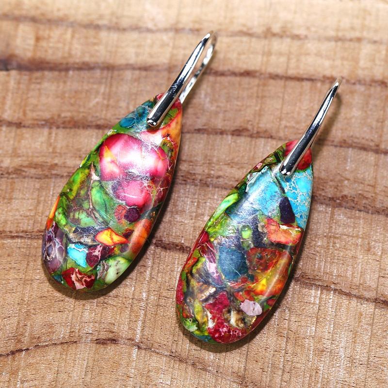 Spiritual Jasper Drop Earrings - Nerida-Nora Luxe