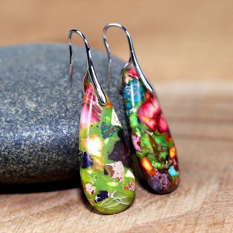 Spiritual Jasper Drop Earrings - Nerida-Nora Luxe