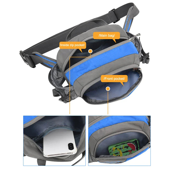 Sport Hip Bag with Bottle Holder - Vega-Orange-Nora Luxe