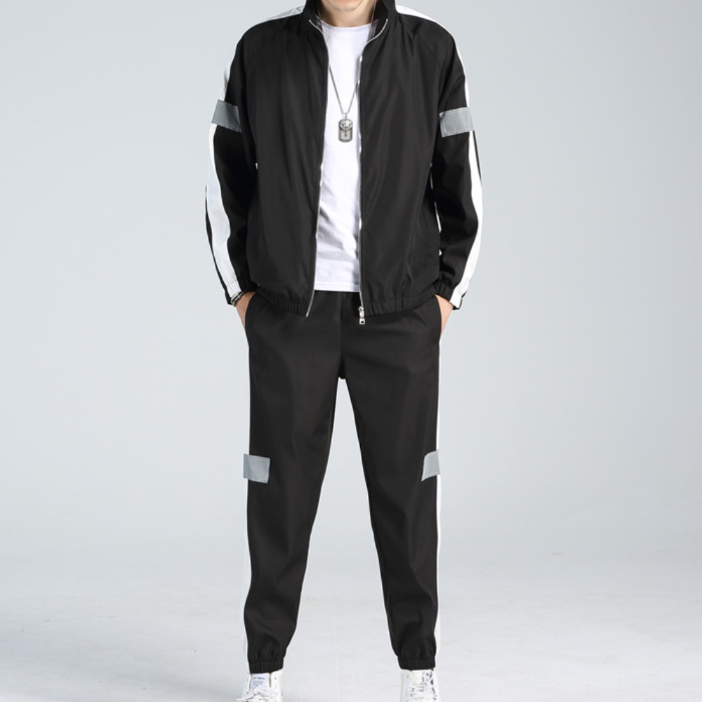 Sporty and Comfortable Tracksuit for Men - Milan-Black-S-Nora Luxe