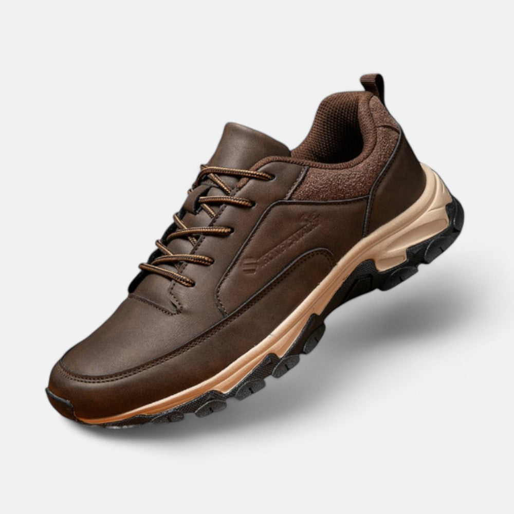Sporty Leather Laced Shoes for Men - Liam-Brown-5.5-Nora Luxe