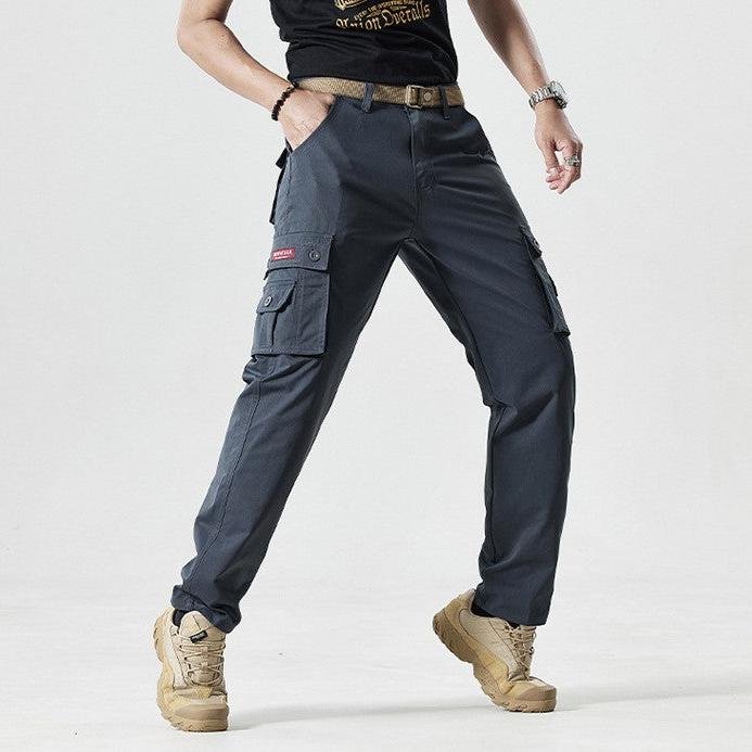 Sporty Men's Cargo Trousers - Max-Gray-30-Nora Luxe