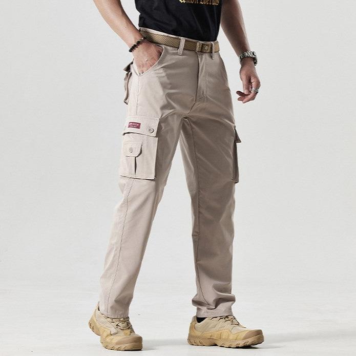 Sporty Men's Cargo Trousers - Max-Khaki-30-Nora Luxe