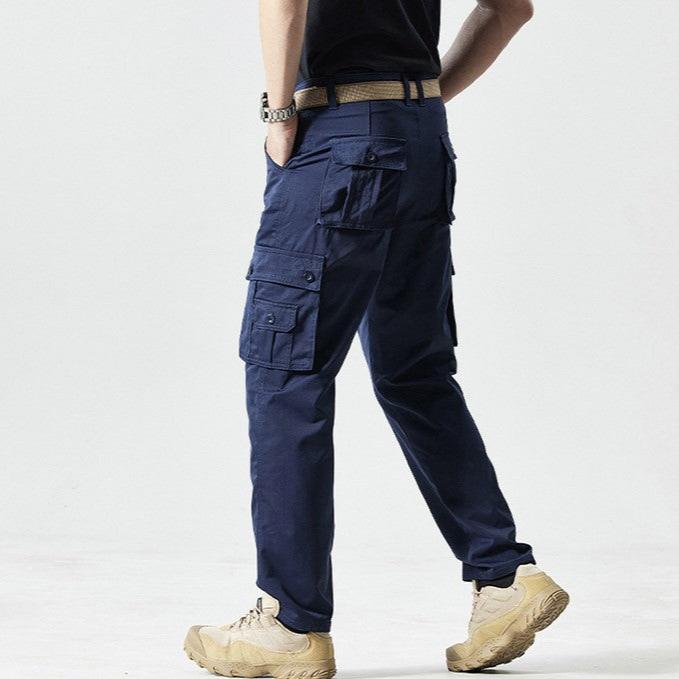Sporty Men's Cargo Trousers - Max-Olive Green-30-Nora Luxe