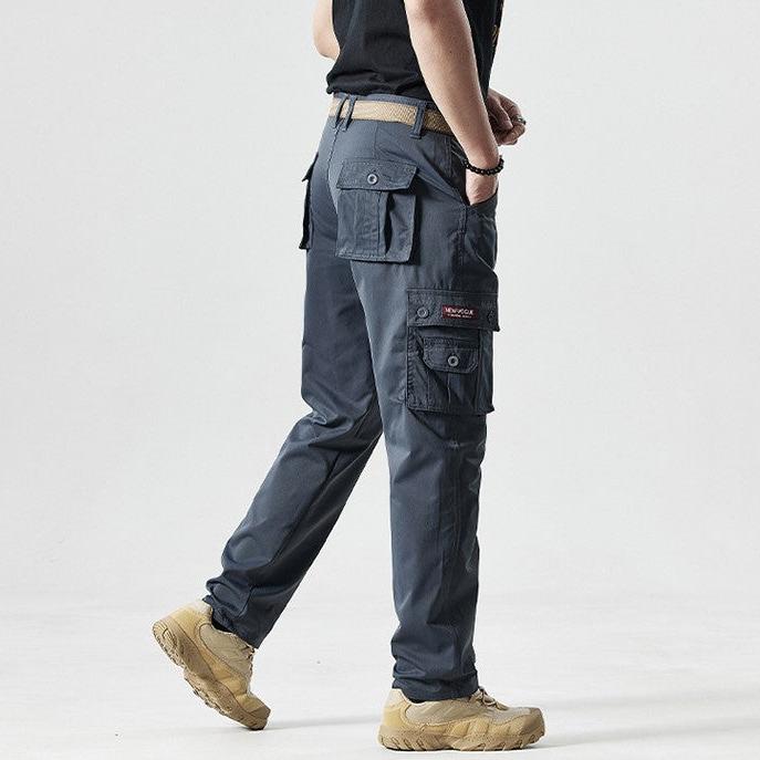 Sporty Men's Cargo Trousers - Max-Olive Green-30-Nora Luxe