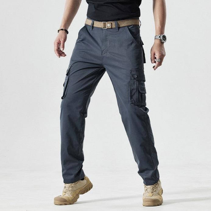Sporty Men's Cargo Trousers - Max-Olive Green-30-Nora Luxe